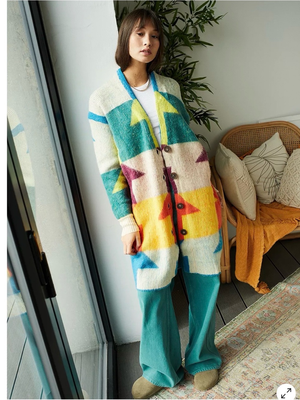 BDG Presley Long Line Oversized Cardigan